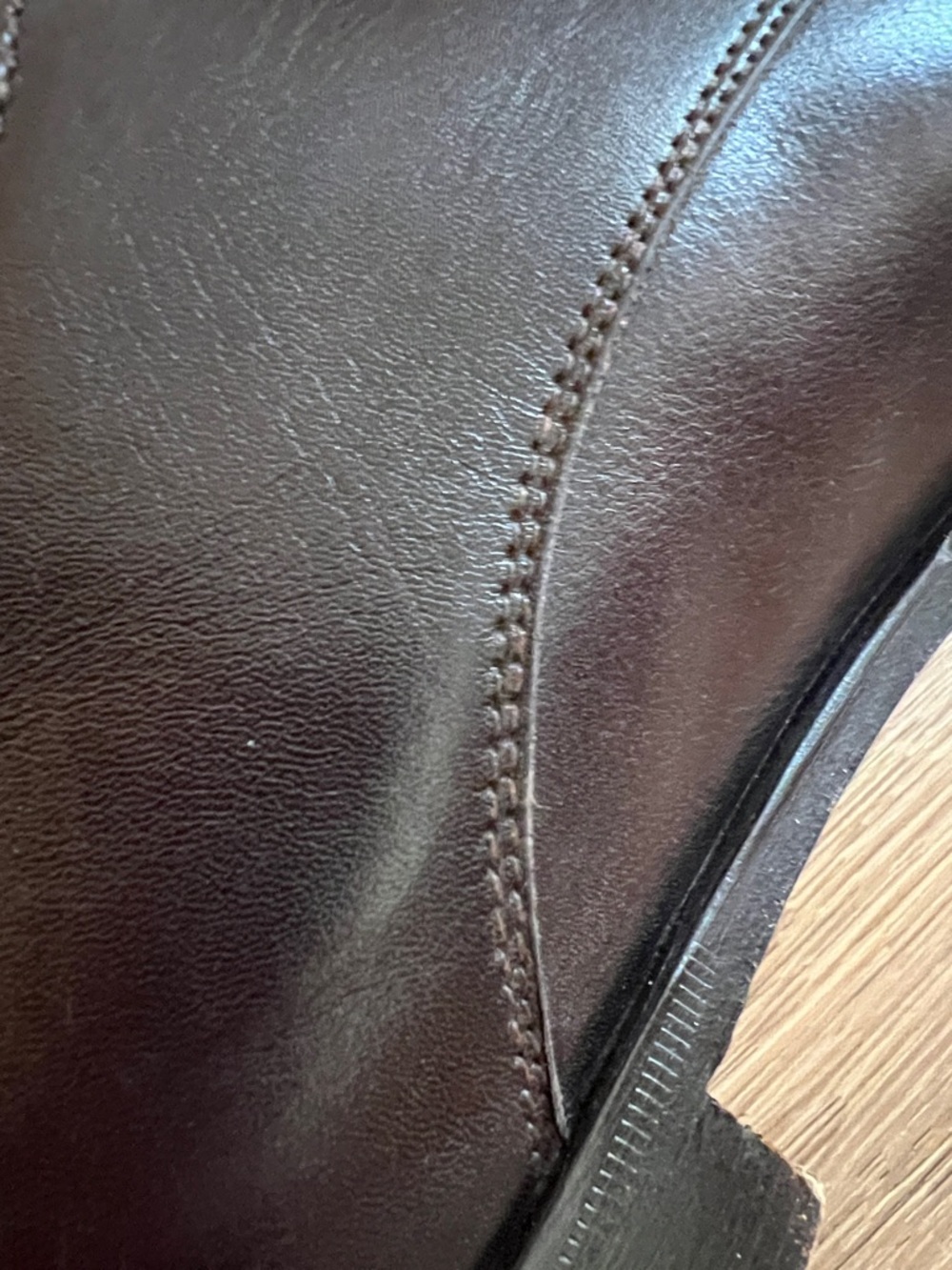 Prada Men's Dark Brown Leather Derby Dress Shoes - Picture 11 of 11